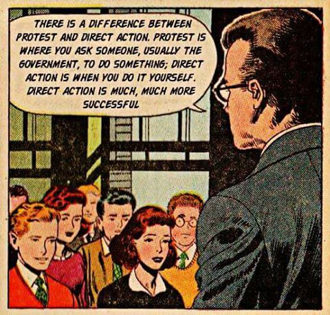 protestVSdirectaction